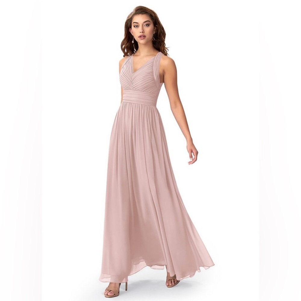 Azazie Glenna Blushing Pink Maxi Dress